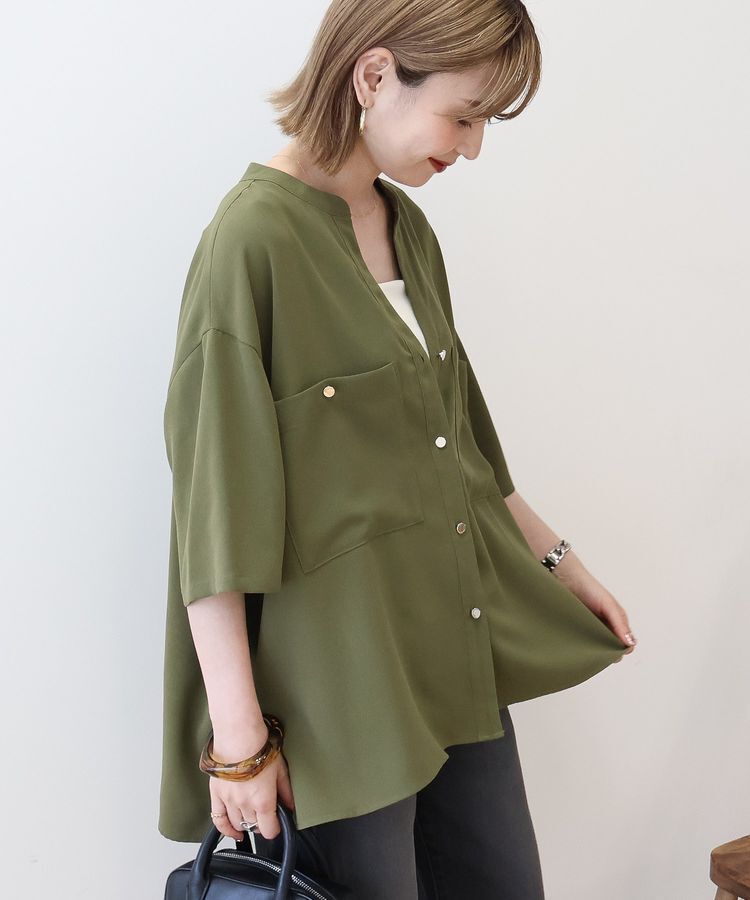 AMERICAN HOLIC「ミリタリーWポケットスキッパーシャツ」|シャツ・ブラウス|