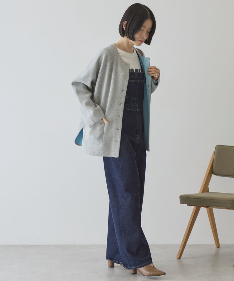 AMERICAN HOLIC「Wフェイスラウンドヘム ラグランニットカーディガン」|カーディガン|