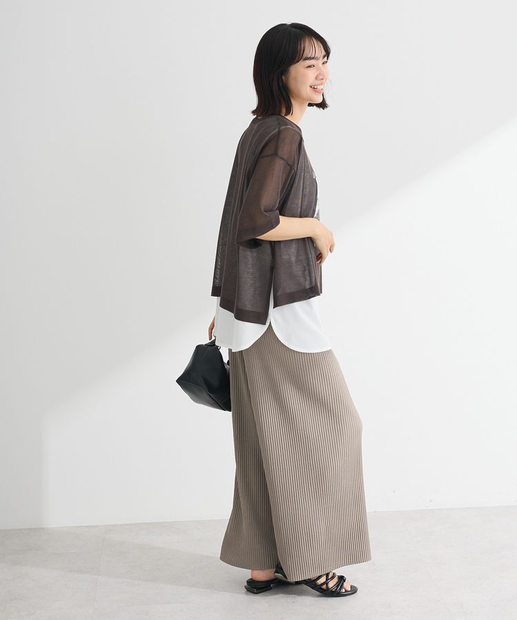 Green Parks「アソートロゴ半袖シアーニットプルオーバー」|ニット・セーター|