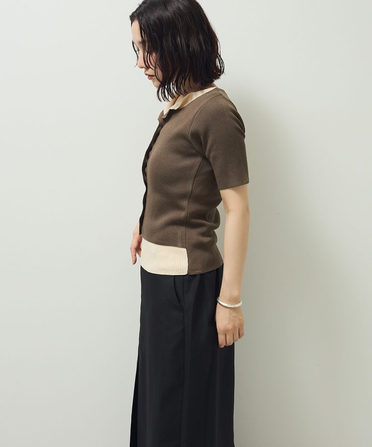 Green Parks「・Petit Fleur バイカラーレイヤードニット」|ニット・セーター|