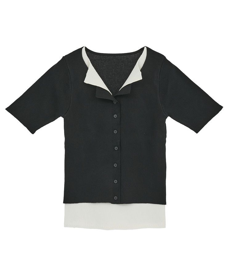 Green Parks「・Petit Fleur バイカラーレイヤードニット」|ニット・セーター|