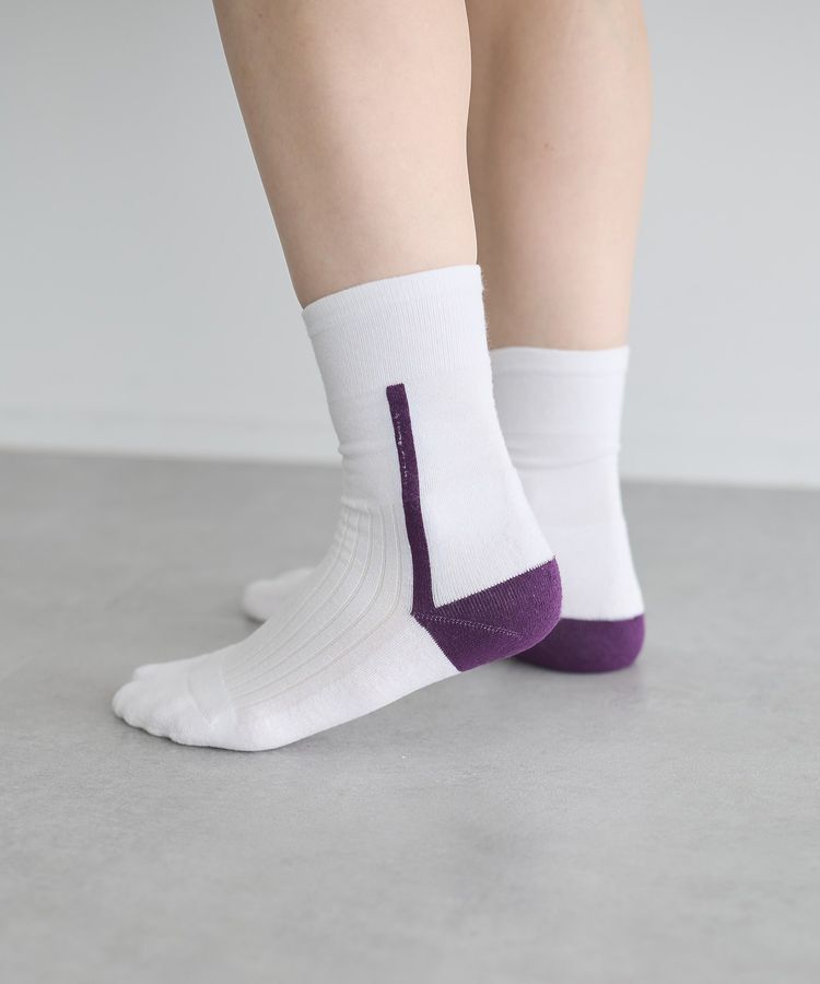 GARAGE OF GOOD CLOTHING「【日本製】Role SIDE LINE SOCKS」|その他|White