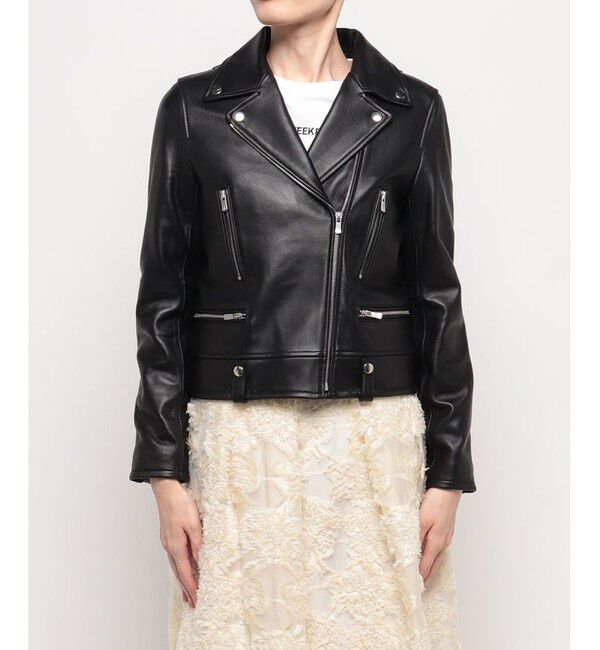 allureville「ラムレザーライダース」|ブルゾン・スタジャン|