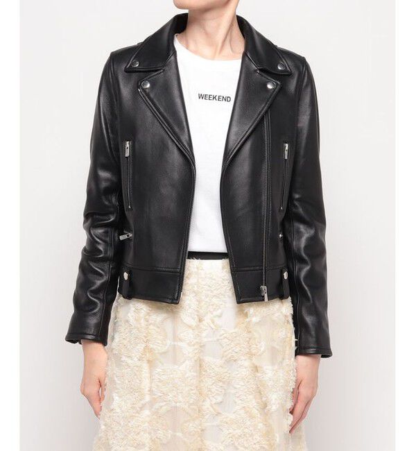 allureville「ラムレザーライダース」|ブルゾン・スタジャン|