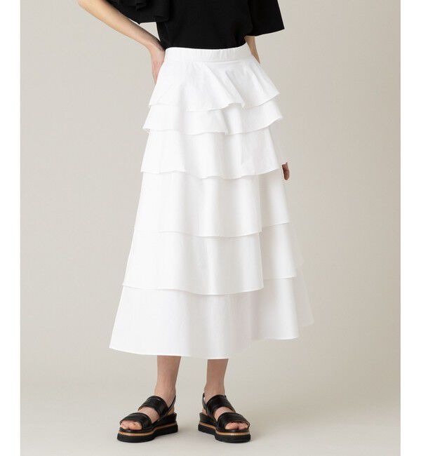 LOULOU WILLOUGHBY「《ドラマ着用》【LOULOU WILLOUGHBY】タフタミルフィーユスカート」|スカート|