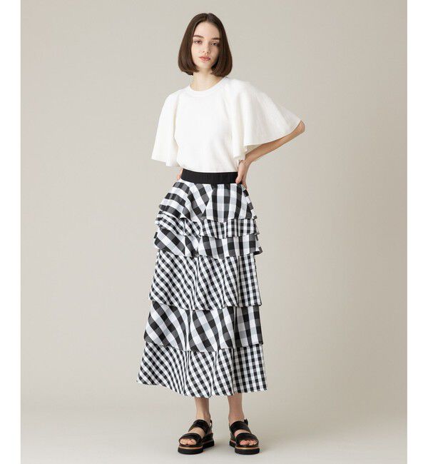 LOULOU WILLOUGHBY「《ドラマ着用》【LOULOU WILLOUGHBY】タフタミルフィーユスカート」|スカート|