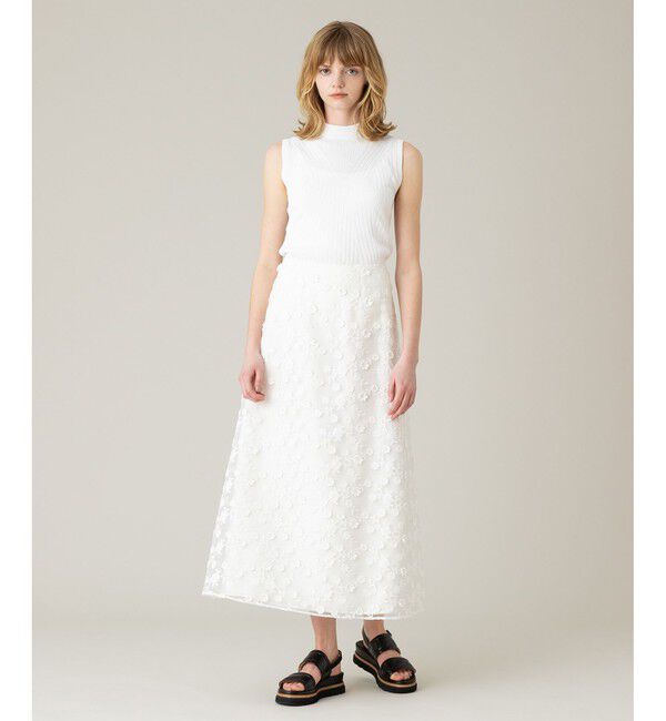 LOULOU WILLOUGHBY「【LOULOU WILLOUGHBY】リブキリカエモックネックプルオーバー」|ニット・セーター|