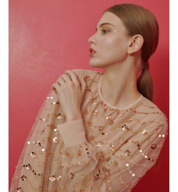 LOULOU WILLOUGHBY「【LOULOU WILLOUGHBY】スパンコールビジューブラウス」|シャツ・ブラウス|