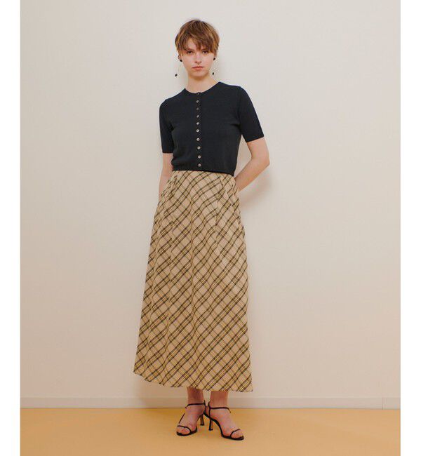 allureville「チェックナロースカート」|スカート|