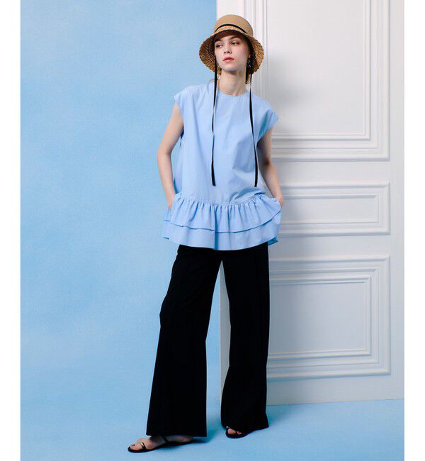 LOULOU WILLOUGHBY「【LOULOU WILLOUGHBY】ブロードフリルブラウス」|シャツ・ブラウス|