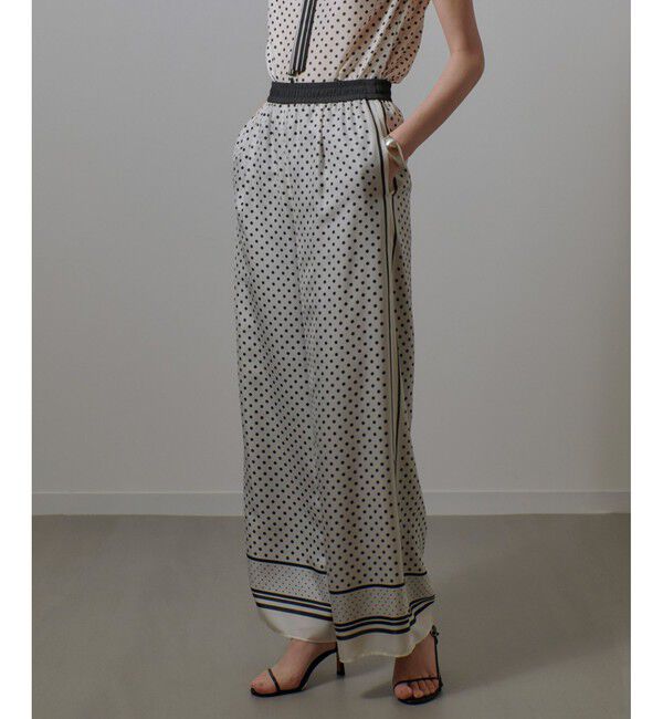 allureville「パネルドットプリントパンツ」|チノ|