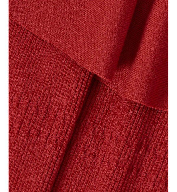 LOULOU WILLOUGHBY「【LOULOU WILLOUGHBY】ラッフルオフショルプルオーバー」|ニット・セーター|