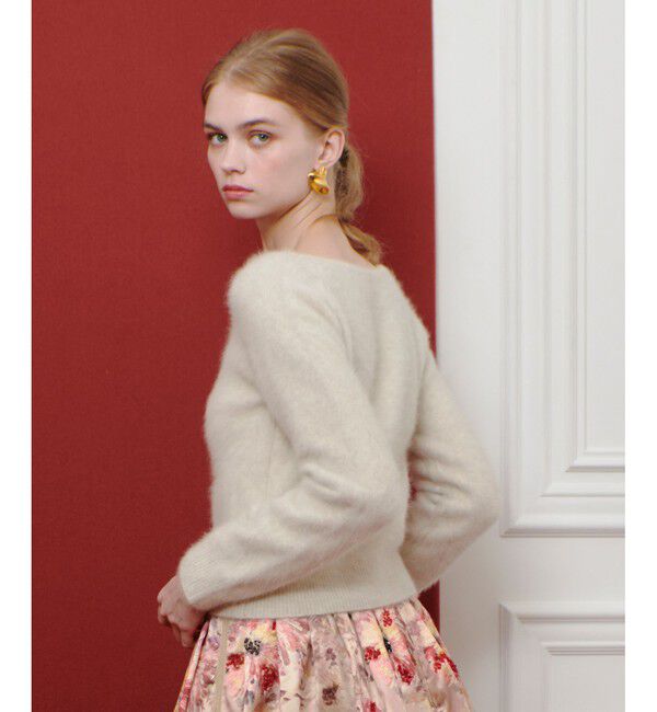 LOULOU WILLOUGHBY「【LOULOU WILLOUGHBY】カシミヤブレンドファー加工プルオーバー」|ニット・セーター|