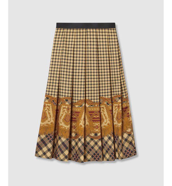 LOULOU WILLOUGHBY「【LOULOU WILLOUGHBY】エンブレムチェックスカート」|スカート|