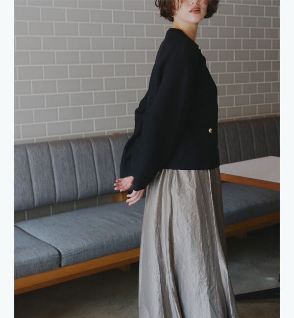 titivate「ゴールド釦ニットカーディガン」|ニット・セーター|