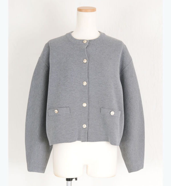 titivate「ゴールド釦ニットカーディガン」|ニット・セーター|