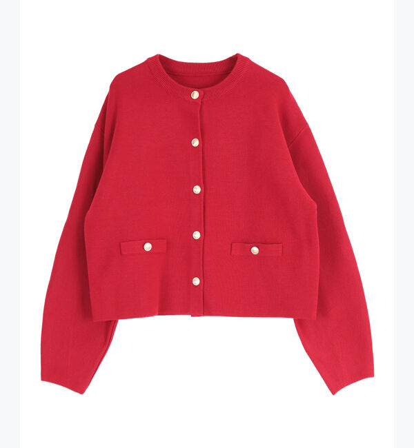 titivate「ゴールド釦ニットカーディガン」|ニット・セーター|