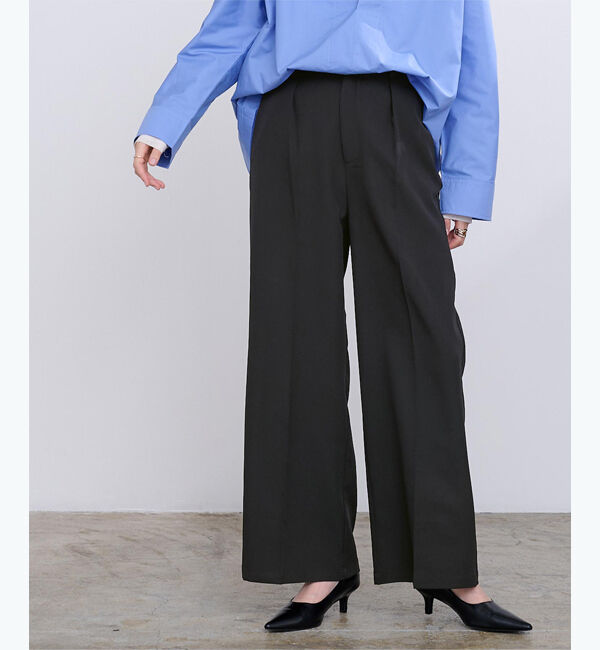 ur's「ワンタックカラーワイドパンツ」|スラックス|