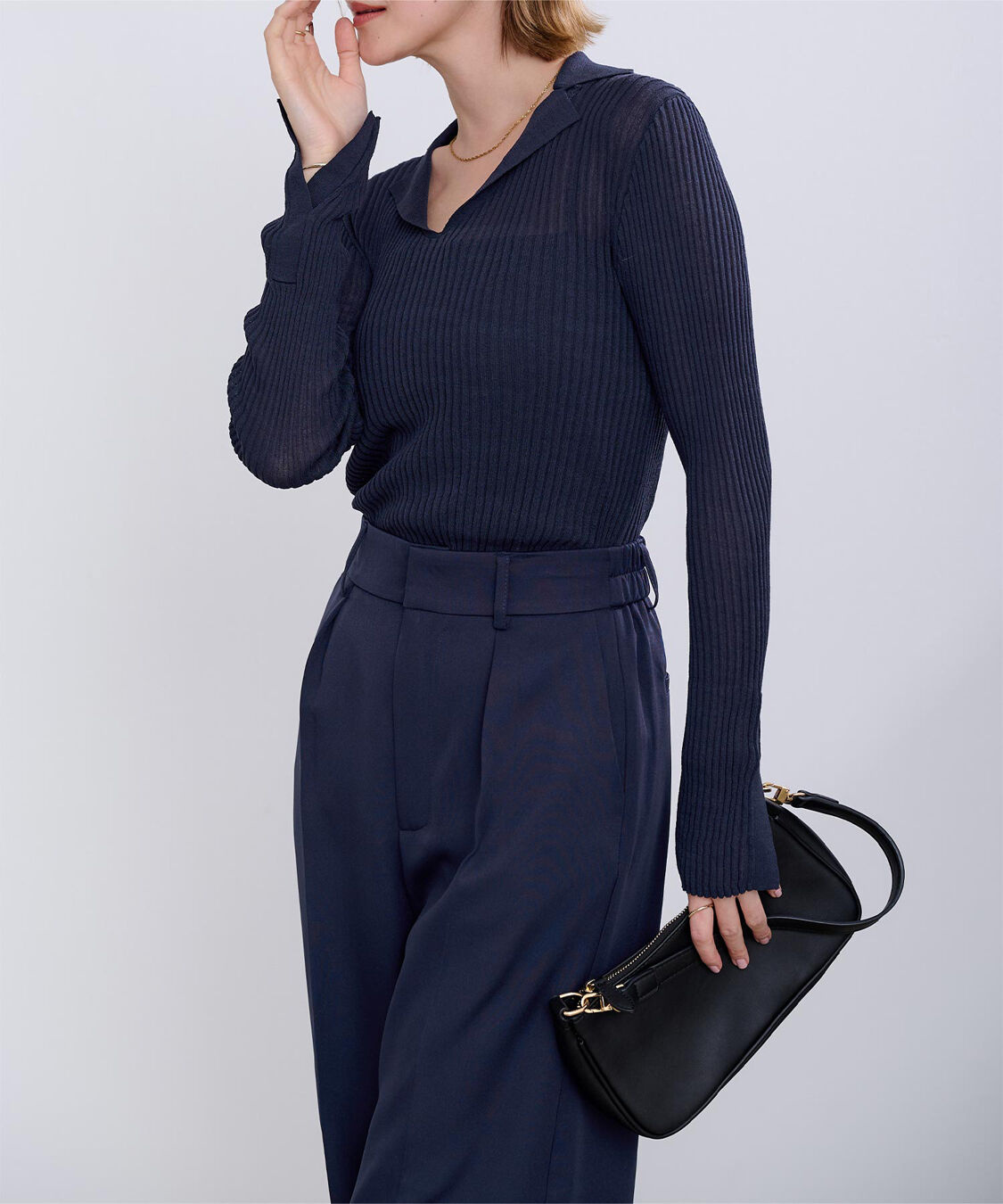 ur's「ワンタックカラーワイドパンツ」|スラックス|