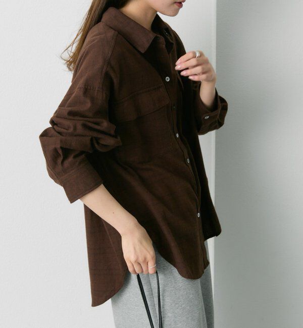  「ダブルポケット起毛チェックシャツ」|シャツ・ブラウス|