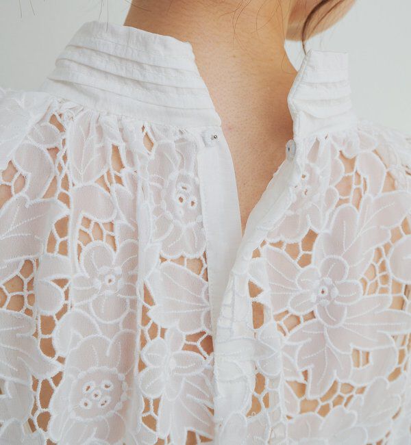  「フラワーモチーフカットワークレースブラウス」|シャツ・ブラウス|