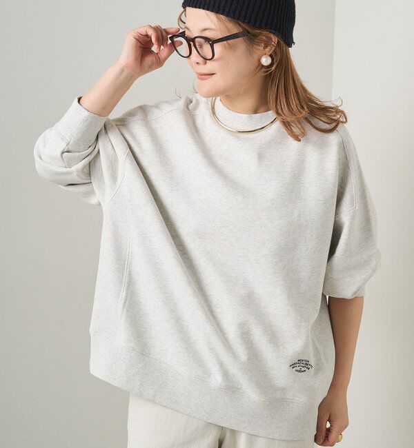  「ロゴ刺繍チュニックスウェット」|プルオーバー|