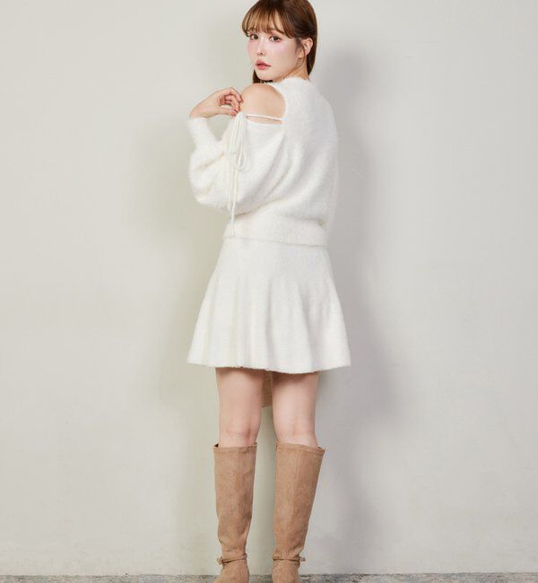  「2way肩あきシャギーニット」|ニット・セーター|