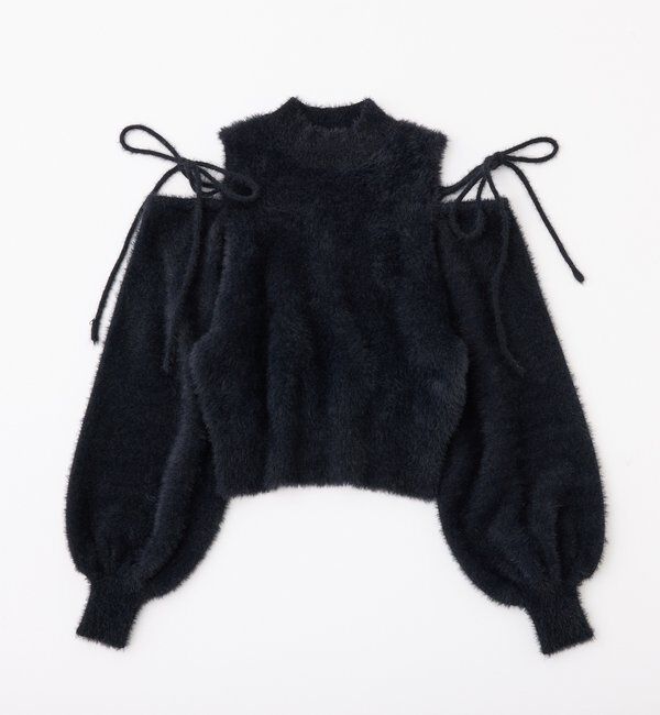  「2way肩あきシャギーニット」|ニット・セーター|