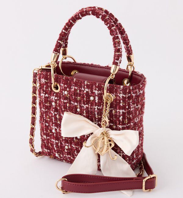  「チャーム付きキルティングミニバッグ」|ショルダー・メッセンジャー|