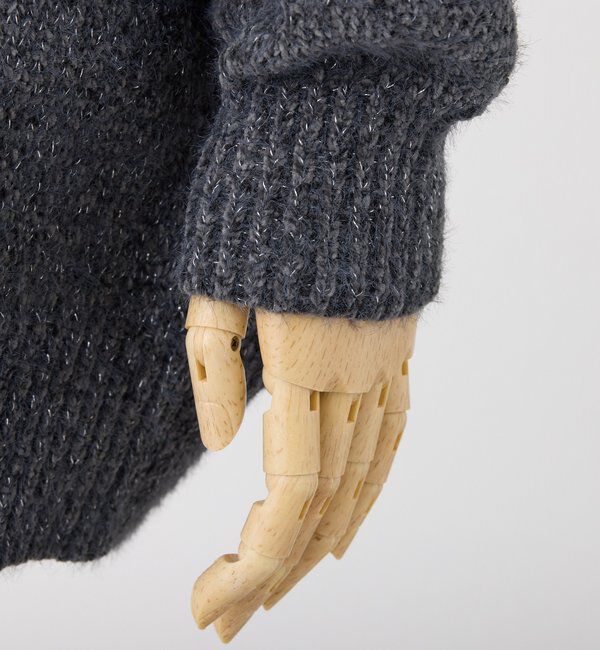  「ブローチ付きベロアモールミニニットワンピース」|ワンピース|