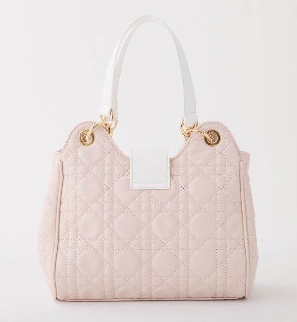  「リボンチャーム付き配色キルティングバック」|ショルダー・メッセンジャー|