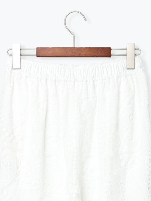 Te chichi「【Atelier ChouChou】パネルレース刺繍タックワイドパンツ(セットアップ可)」|その他|