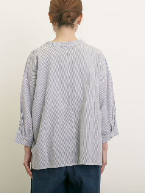 Samansa Mos2「バンドカラーゆるシャツ」|シャツ・ブラウス|