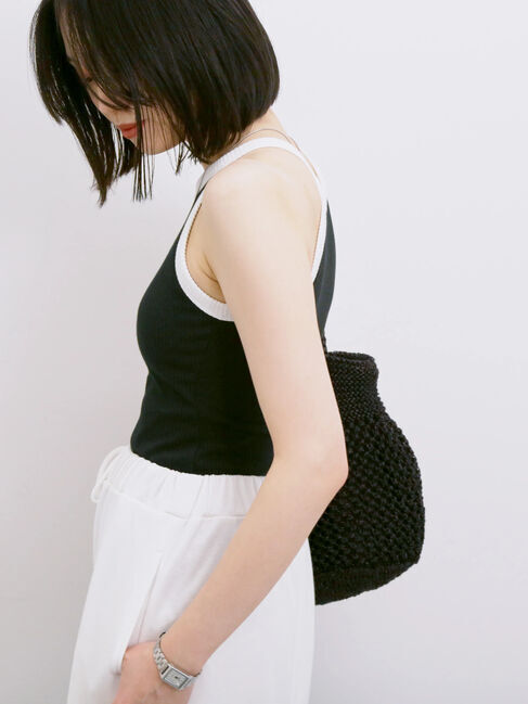 Samansa Mos2 blue「◎アメリカンスリーブタンク」|Tシャツ・カットソー|