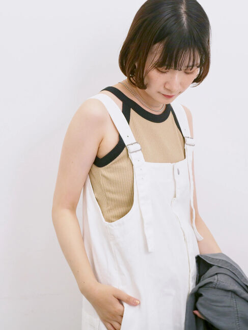 Samansa Mos2 blue「◎アメリカンスリーブタンク」|Tシャツ・カットソー|