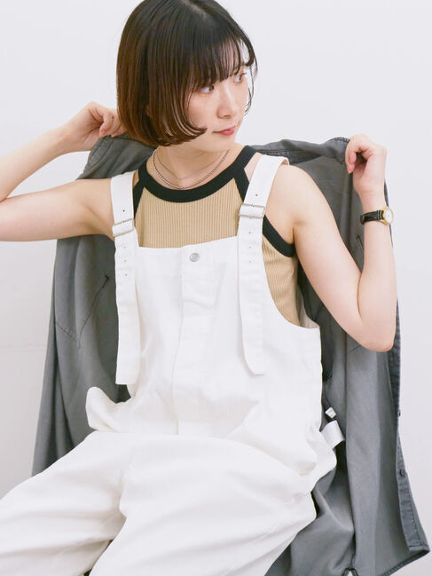 Samansa Mos2 blue「◎アメリカンスリーブタンク」|Tシャツ・カットソー|