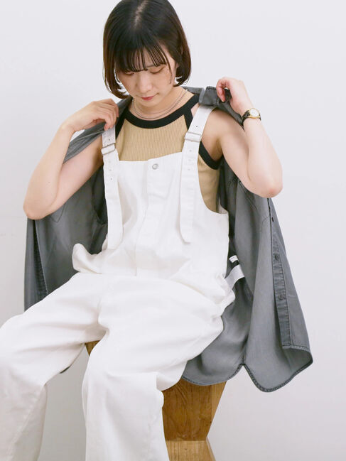 Samansa Mos2 blue「◎アメリカンスリーブタンク」|Tシャツ・カットソー|