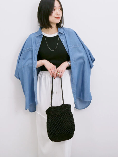 Samansa Mos2 blue「◎アメリカンスリーブタンク」|Tシャツ・カットソー|