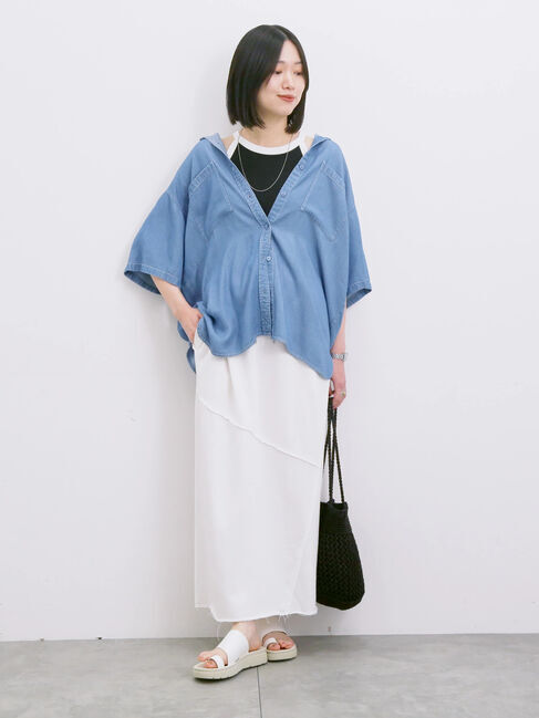 Samansa Mos2 blue「◎アメリカンスリーブタンク」|Tシャツ・カットソー|