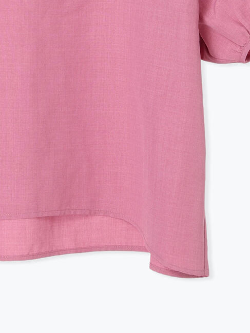 Samansa Mos2 blue「リネンタッチバルーンスリーブブラウス」|シャツ・ブラウス|