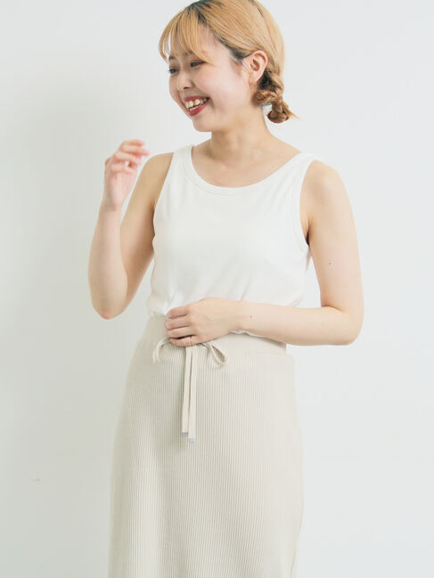 SM2「ボーダー柄アソートカップ付きタンクトップ」|キャミソール|オフホワイト