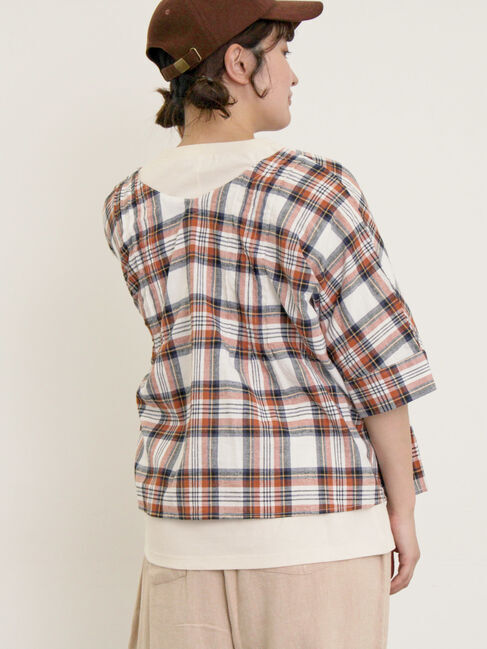 Samansa Mos2「◎チェック柄前後2WAYブラウス」|シャツ・ブラウス|
