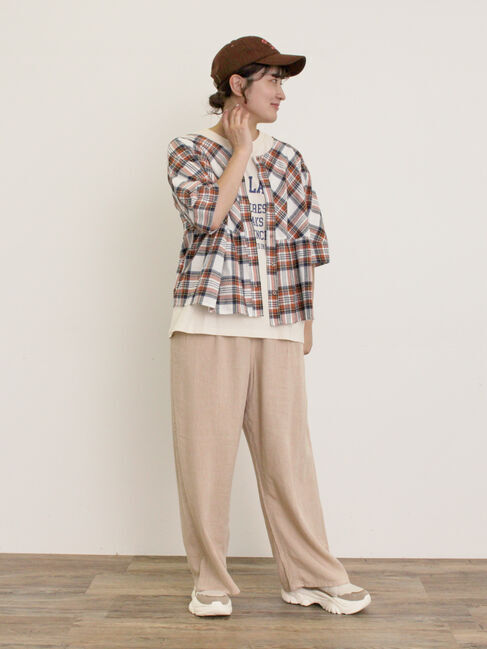 Samansa Mos2「◎チェック柄前後2WAYブラウス」|シャツ・ブラウス|