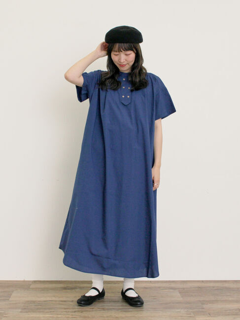 Samansa Mos2「◎【S/Mサイズ】ダブルボタンワンピース」|ワンピース|ネイビー