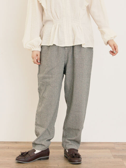 Samansa Mos2「【M/Lサイズ】柄アソートテーパードパンツ」|その他|チャコールグレー