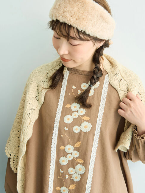 Samansa Mos2「【WEB限定】花柄刺繍ブラウス」|シャツ・ブラウス|