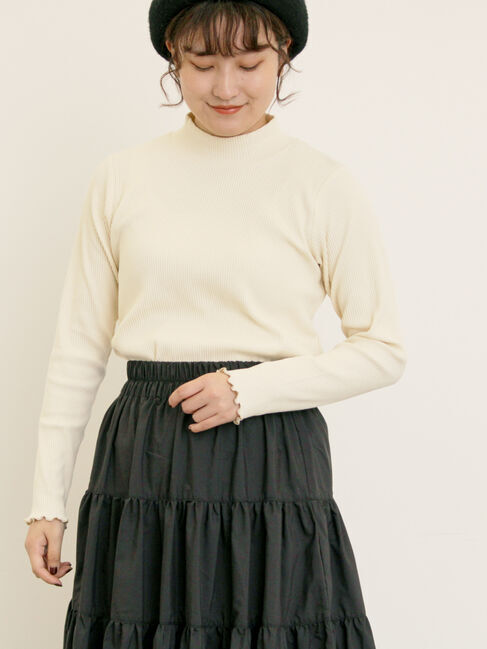 Samansa Mos2「リブハイネックインナー」|Tシャツ・カットソー|キナリ