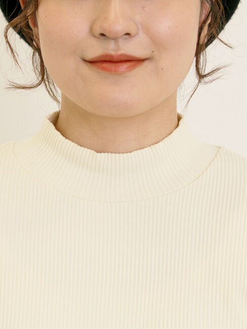 Samansa Mos2「リブハイネックインナー」|Tシャツ・カットソー|