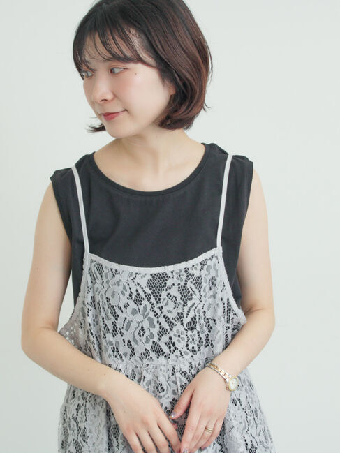 Samansa Mos2「前後2WAYレースキャミソール」|シャツ・ブラウス|