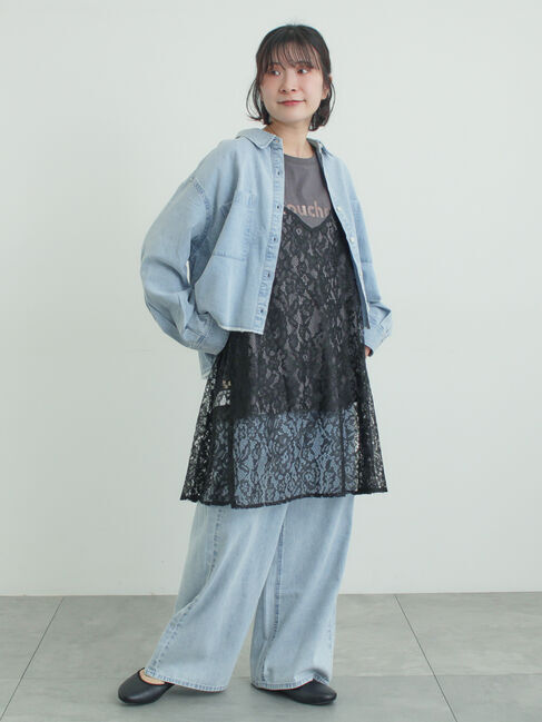 Samansa Mos2「前後2WAYレースキャミソール」|シャツ・ブラウス|